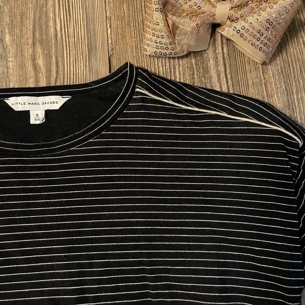 Little Marc Jacobs Swan Striped Dress - Picture 7 of 8